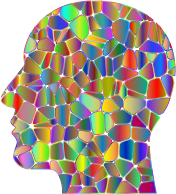 Man Head Tiles Polyprismatic Var 3