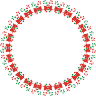 Candy Canes With A Bow Frame