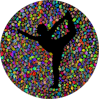 Negative Space Yoga Leaves Polyprismatic