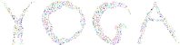 Yoga Fractal Typography Prismatic