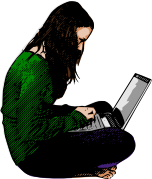 Blogging Girl coloured