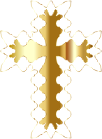 Geometric Braces Cross Gold 2 No BG