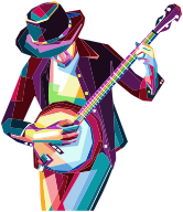 Geometric Man Playing Guitar By RizkyDwi123