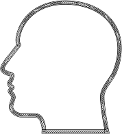 Decorative Chain Man Head Silhouette