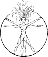 Vitruvian Woman By Victoria Borodinova With Sketched Circle