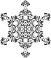 Tribal Snowflake Line Art