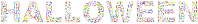 Halloween Bats Typography Polyprismatic