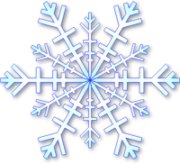 Lightblue Snowflake with shadow