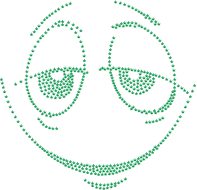 Stoned Smiley Face Marijuana Green