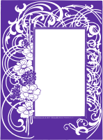 Classic Flower Frame Purple