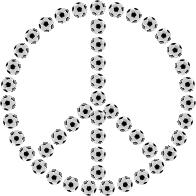 Soccer Ball Peace Sign