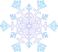 Lightblue Snowflake sine shadow