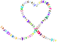 Butterflies Heart Trail Prismatic