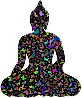 Sitting Buddha Butterflies Polyprismatic With BG