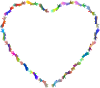 Lend A Helping Hand Heart Polyprismatic