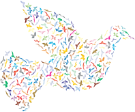 Peace Dove Flock Prismatic