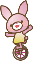 Unicycle Pink Rabbit