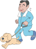 Jogging with dog