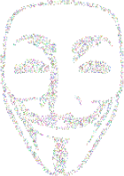 Guy Fawkes Mask Binary Prismatic