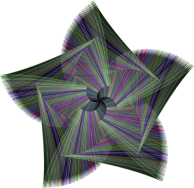 Geometric Line Art Star Prismatic