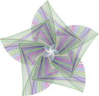 Geometric Line Art Star Prismatic No BG