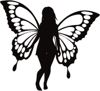 Butterfly Woman Silhouette