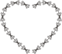 Art Deco Style Flourish Heart