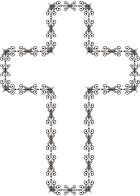 Art Deco Style Flourish Cross