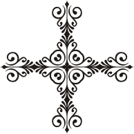 Art Deco Style Flourish Cross 2