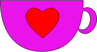 Pink Cup with heart in center