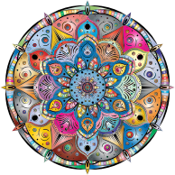 Intricate Floral Mandala By Amely II Prismatic