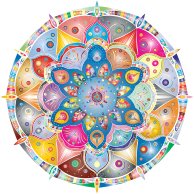 Intricate Floral Mandala By Amely II Prismatic No Black