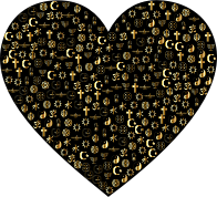 Religious Heart Filled Mark II Gold