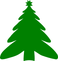 christmas tree silhouette green