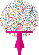 Woman Prismatic Ribbons Tree