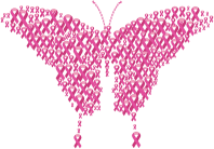 Pink Ribbons Butterfly