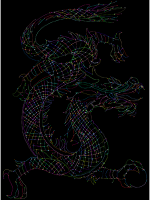 Dragon Line Art By PoseMuse Dots Prismatic