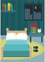 Night Bedroom Scene By SaraPavic
