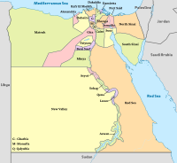 Egypt, administrative divisions map