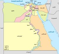Egypt, administrative divisions map