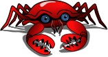 little crab with blue eyes