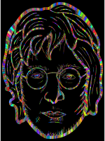 John Lennon Portrait By blambasa Polyprismatic With BG