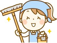 Woman with mop