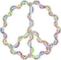 Rope And Leaves Peace Symbol Polyprismatic