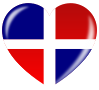 Corazón Dominicano - Bandera Dominicana