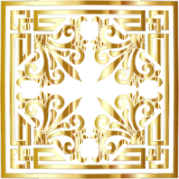 Vintage Greek Flourish Design Gold No BG