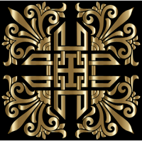 Vintage Greek Flourish Design 3 Gold