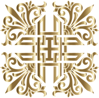 Vintage Greek Flourish Design 3 Gold No BG