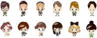 Tiny People Avatars By nvtrlab Variation 2