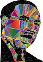 Martin Luther King Jr Low Poly Polyprismatic